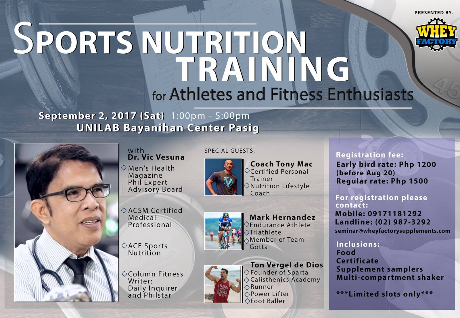 Whey Factory Presents Sports Nutrition Training Pinoy Fit Buddy