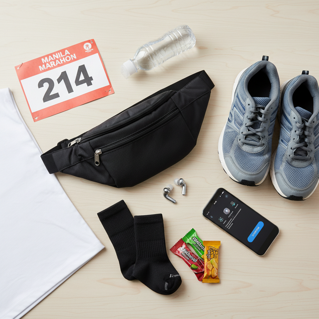A pair of quality running shoes on pavement
