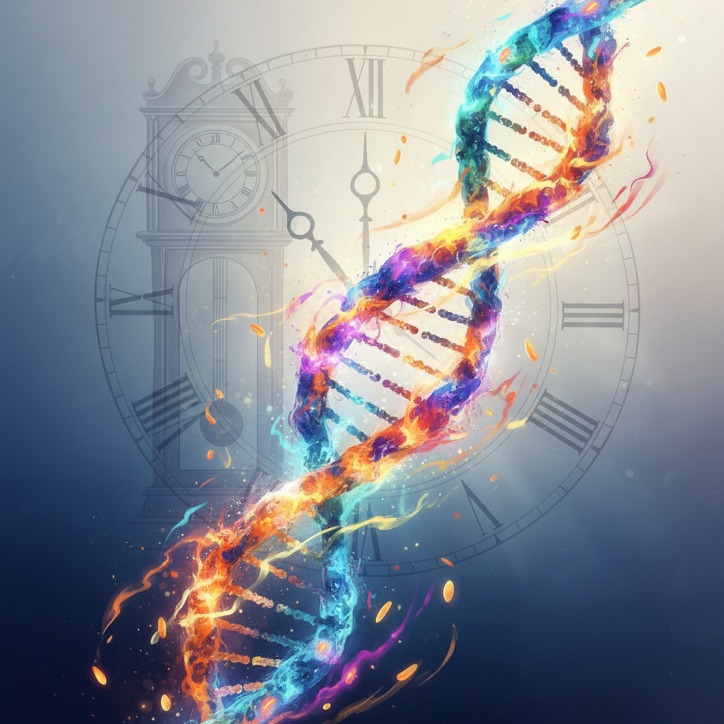 An abstract illustration of the human immune system's cells at work.