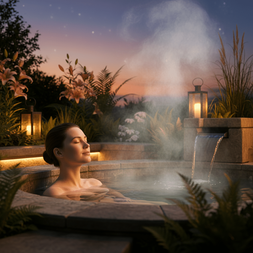 A person relaxing in a wooden sauna, illustrating the benefits of heat therapy for healthy aging.